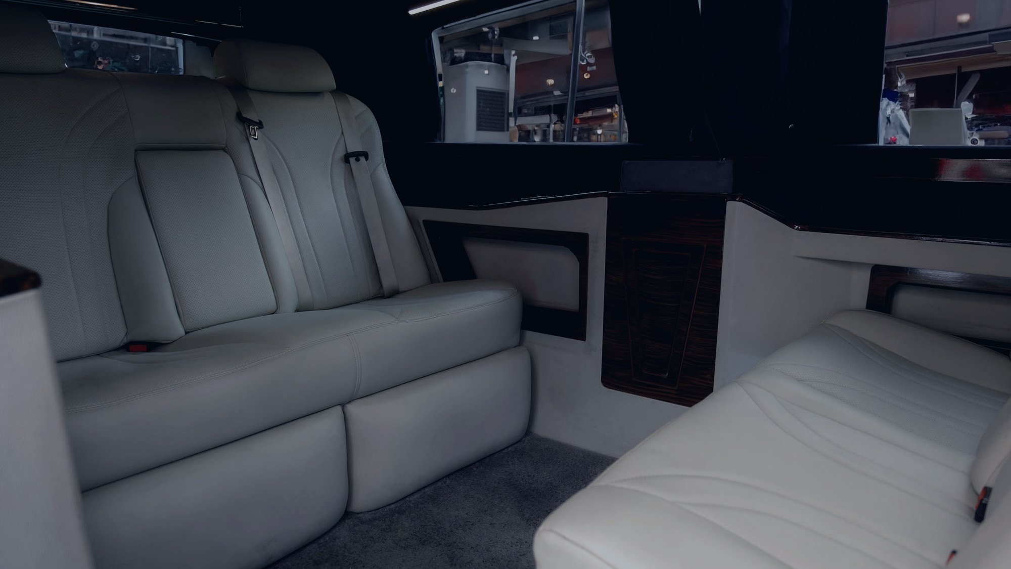 Clean, spacious interior of a Toyota Sienna prepared for a post-surgery passenger